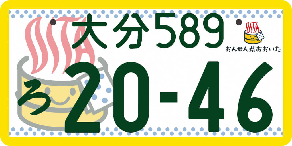 大分県版ナンバープレート