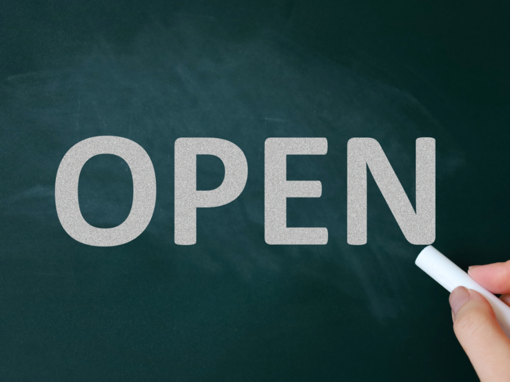 写真ACフリー素材「OPEN」