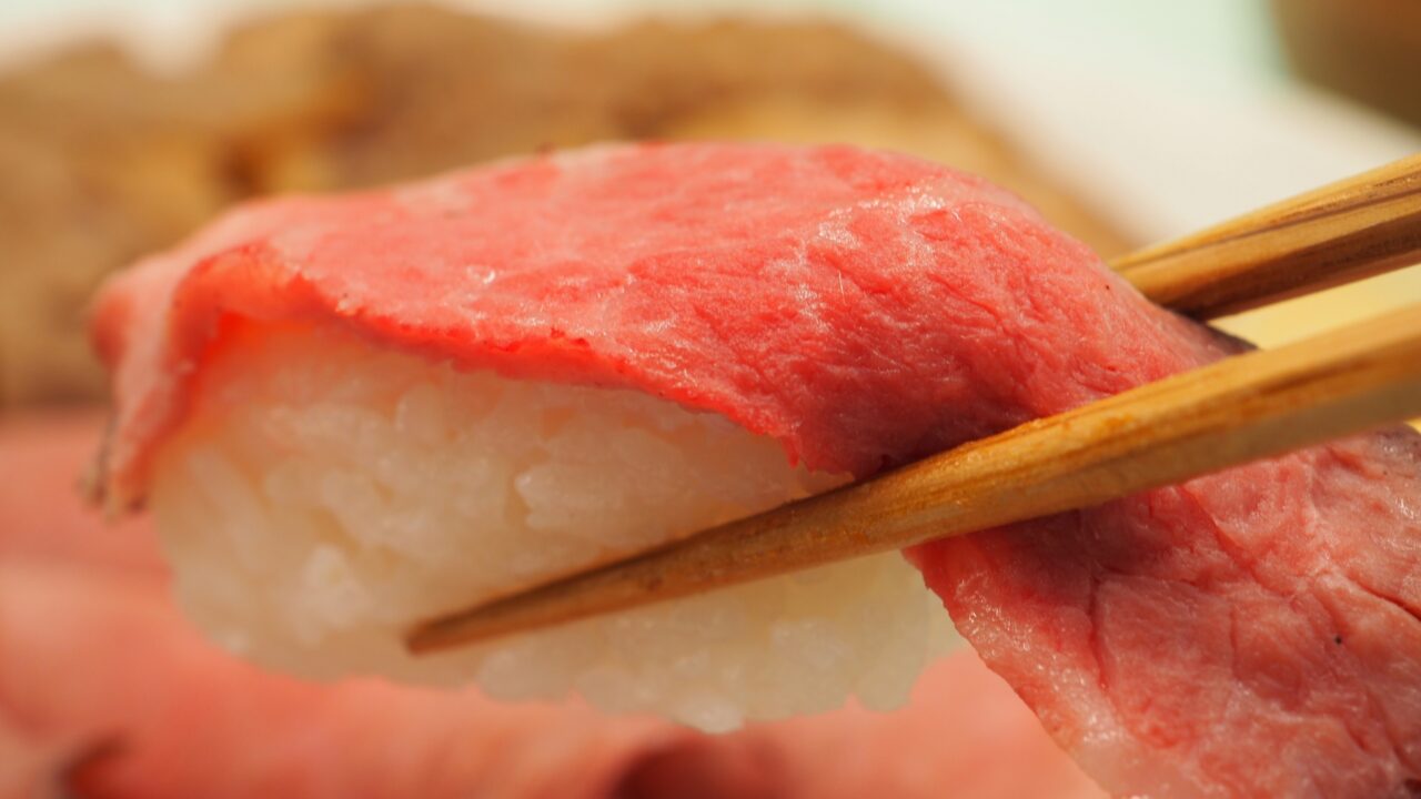 写真acフリー素材「肉寿司」