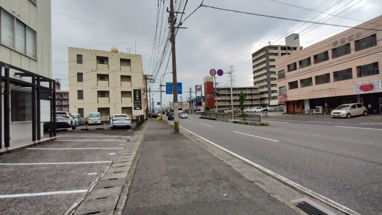 下郡方面への道