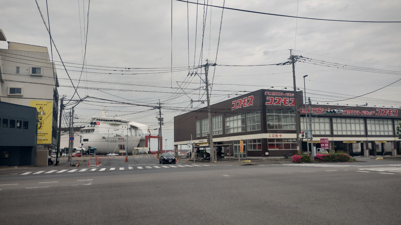 フェリー乗り場からの距離